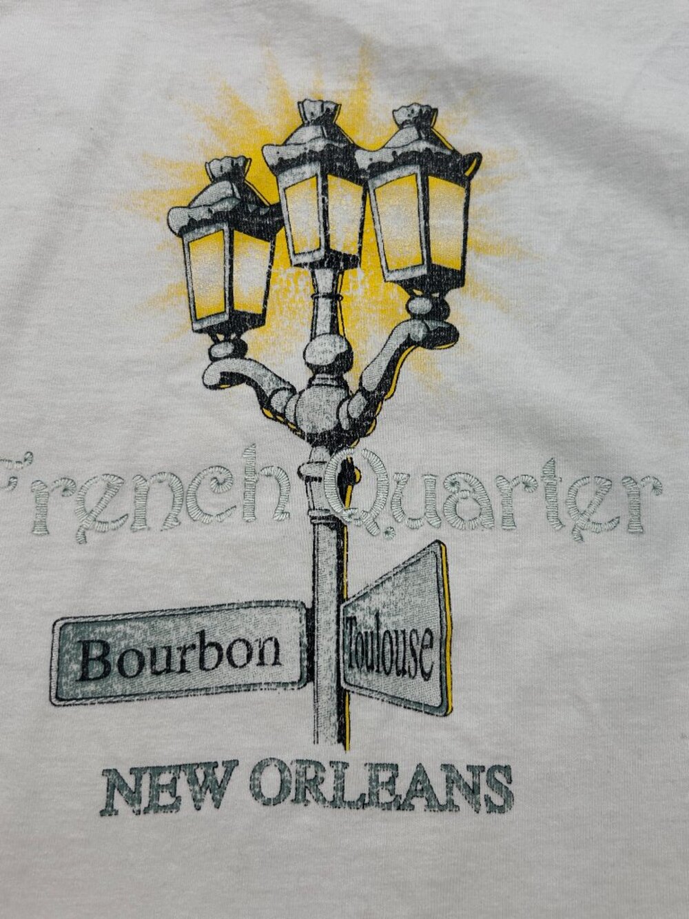 Vintage 90s Bourbon Street New Orleans French Quarter Single Stitched Shirt Sz L